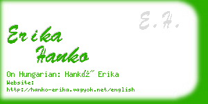 erika hanko business card